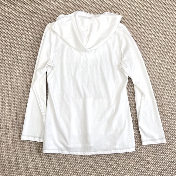 Puma White Workout Hoodie Long Sleeve T Shirt - Picture 3 of 4